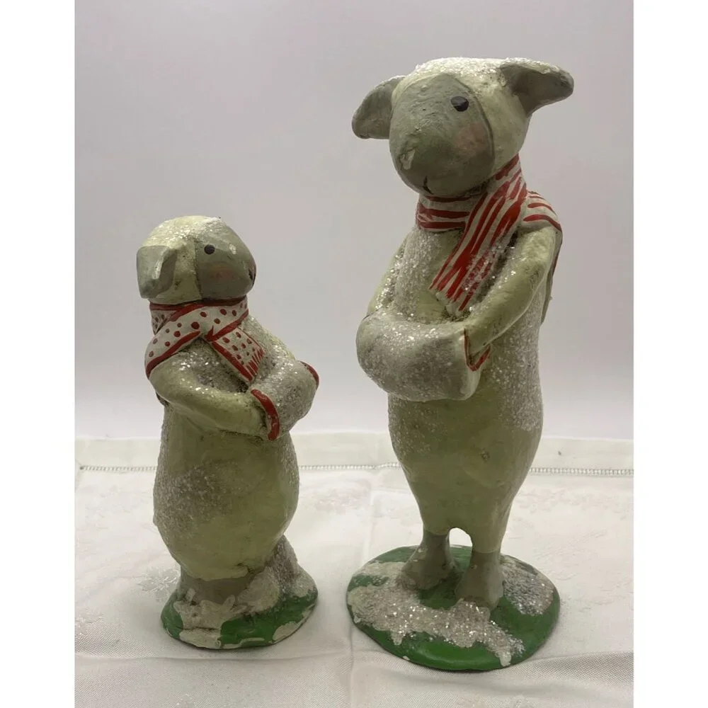 The Penny McAllister Collection Sheep Figurines Holiday Decor 2005 Midwest Desig